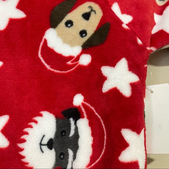 Toddler & Little Girls Plush Red Puppy Dog Santa Christmas Holiday Sweater - Picture 3 of 4